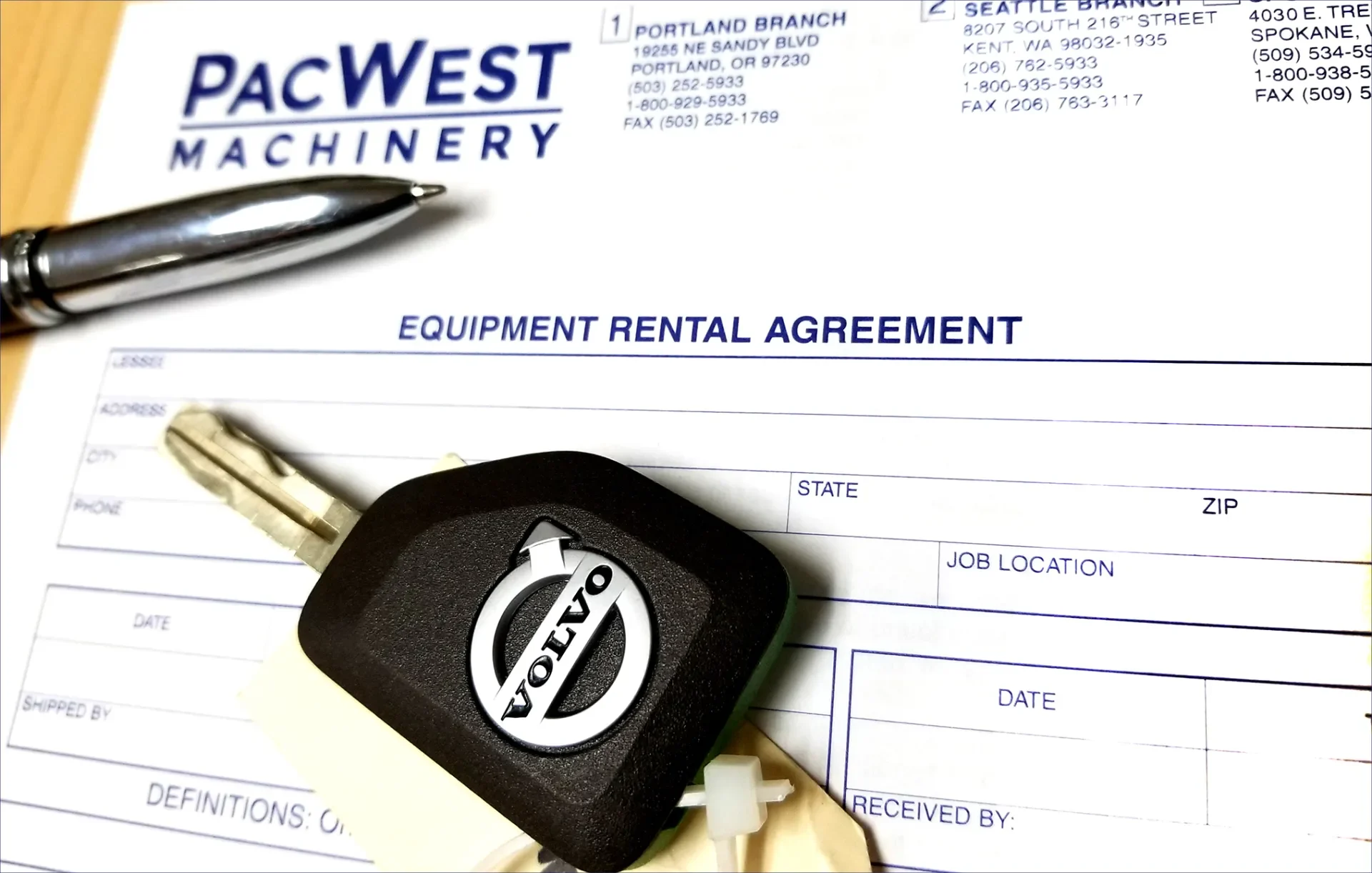 Rental Agreement Stock line
